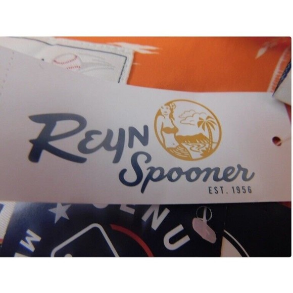 Reyn Spooner Mens Medium Orange San Francisco Giants Kekai Button-Down Shirt NWT - Picture 8 of 9